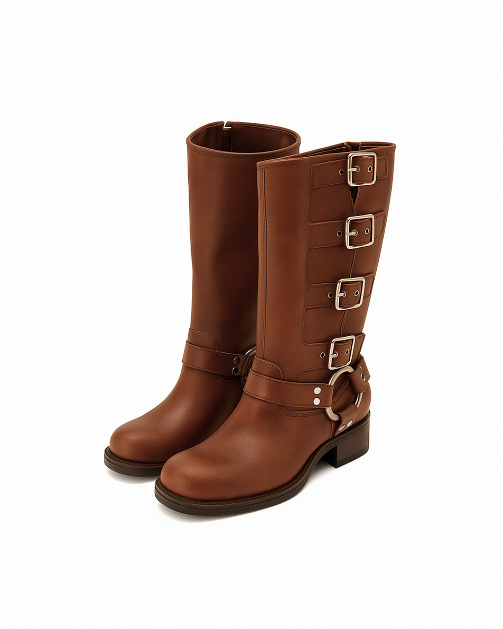 Biker Boots - Stivale in ecopelle con fibbie
