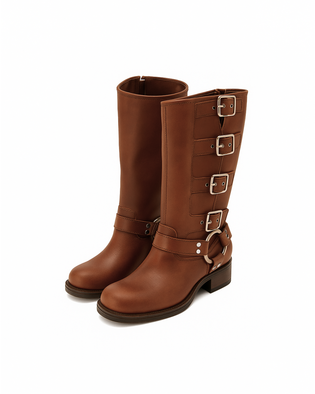 Biker Boots - Stivale in ecopelle con fibbie